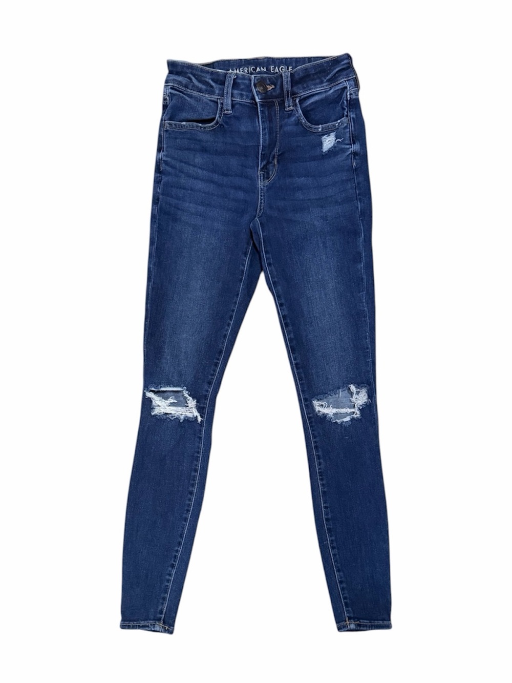 American Eagle Hi-Rise Jegging Women’s Size 2 Regular Distressed Stretch Jeans